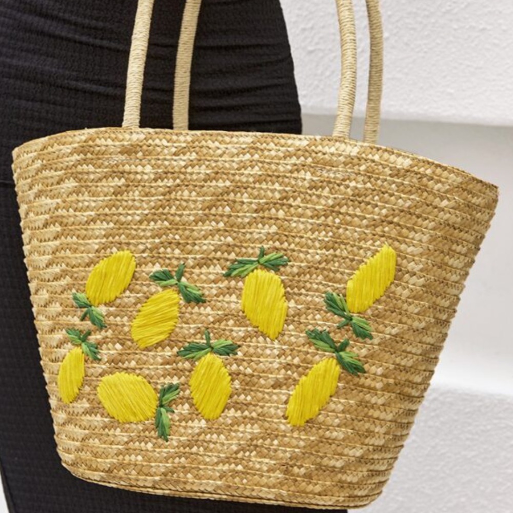 Lemon Straw Bag